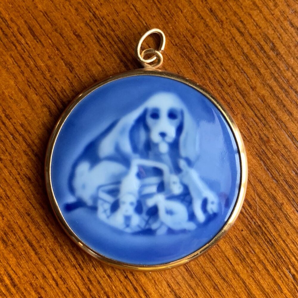 Vintage Copenhagen Porcelain Denmark B&G Pendant Necklace - Picture 4 of 7